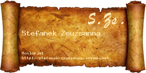 Stefanek Zsuzsanna névjegykártya